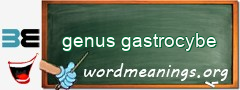 WordMeaning blackboard for genus gastrocybe